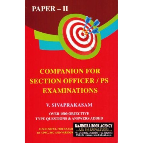 COMPANION FOR SECTION OFFICERS/P.S.EXAMINATIONS-PAPER-II