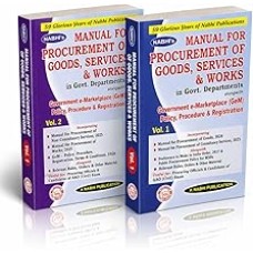  Manual for Procurement of Goods, Services & Works in Govt Departments (Vol 1 & 2 Set) Nabhi- 2026